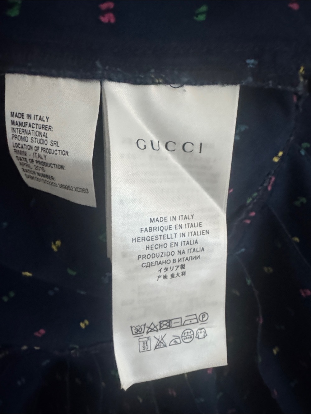 Gucci Kids Denim multi color Confetti Dress Size 10 GG Italy - Picture 17 of 17